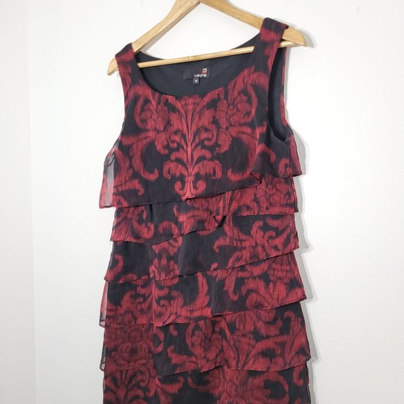 ๐ธ10 Laura Vintage Red Layered Shift Dress๐ธ - Picture 2 of 9